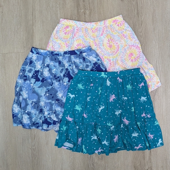 Lands' End Other - Lands' End Girls Large Unicorn Tie Dye Ruffle Skort Bundle